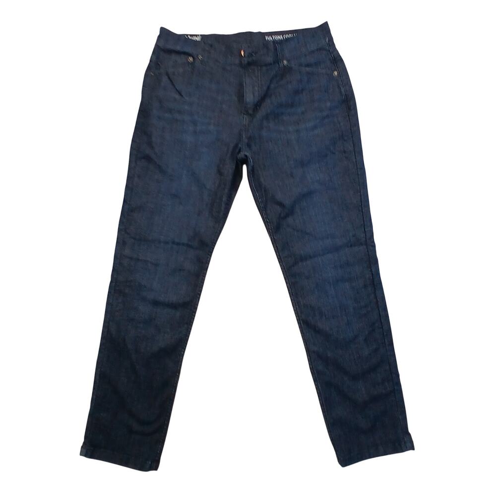 Mugsy Fultons Coolmax Jeans Mens 34x30 Dark Wash Slim Stretch